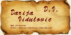 Darija Vidulović vizit kartica